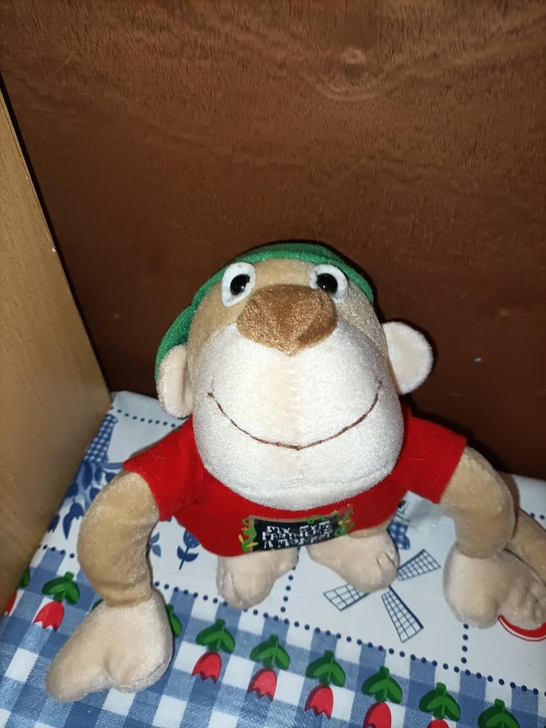 My gym partner's a monkey knuffel Cartoon Network 16 cm groo, Ophalen of Verzenden, Zo goed als nieuw, Overige typen