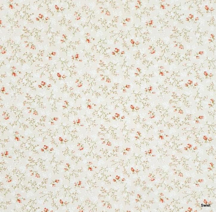 6705 vintage brocante behang met mini bloemetjes swiet  , Huis en Inrichting, Stoffering | Behang, Roze, minder dan 10 m², Ophalen of Verzenden