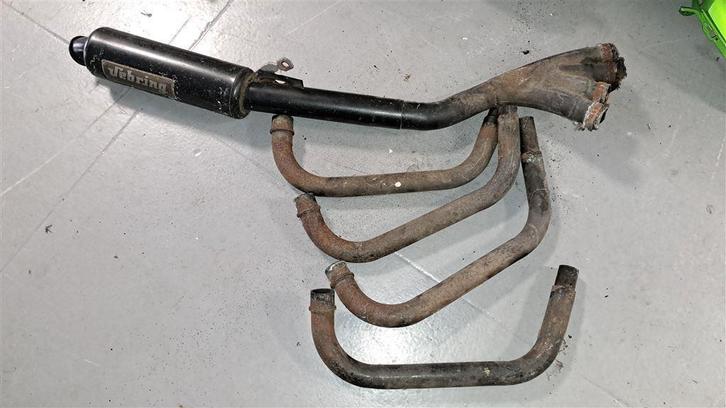 Kawasaki old 6 Z1R uitlaatdemper met bochten imitatie., Motoren, Onderdelen | Oldtimers, Gebruikt, Ophalen of Verzenden