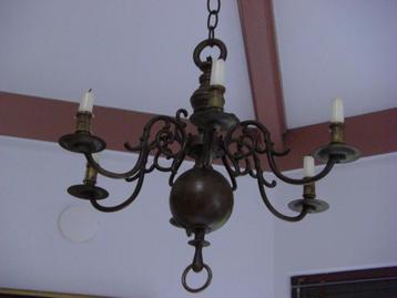 Kroonluchter voor echte kaarsen, brons beschikbaar voor biedingen