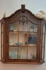 Antiek vintage wand vitrine kastje, Antiek en Kunst, Ophalen of Verzenden