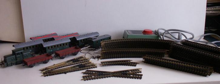 Fleischmann treinsetje diesel loc - 6 wagons - rails - trafo, Hobby en Vrije tijd, Modeltreinen | H0, Gebruikt, Treinset, Gelijkstroom