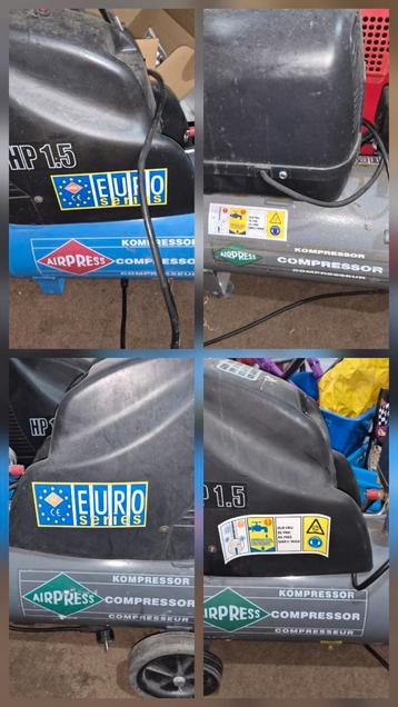 4 keer Airpress Compressor 1.5 HP - Gebruikt beschikbaar voor biedingen