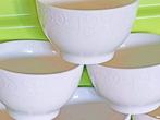 6 x nordic curl porselein grote kommen  met relief, Ophalen of Verzenden