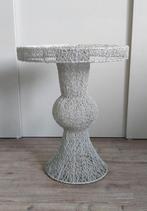 Draadstaal bijzettafel wit, Minder dan 55 cm, Metaal of Aluminium, Rond, Zo goed als nieuw