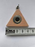 Houten Piramide Kettinghanger met Metaalaccent, Overige materialen, Nieuw, Ophalen of Verzenden, Overige kleuren