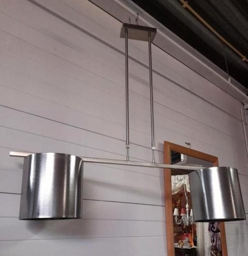 Hang lamp zilveren kappen, Huis en Inrichting, Lampen | Hanglampen, Zo goed als nieuw, Minder dan 50 cm, Ophalen of Verzenden