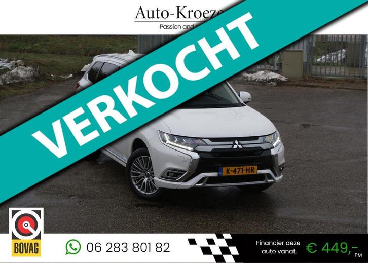 Mitsubishi Outlander 2.4 PHEV Intense+ | Org NL | Schuifdak, Auto's, Mitsubishi, Bedrijf, Te koop, Outlander, 360° camera, 4x4
