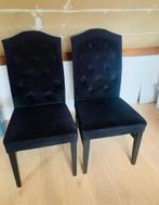 Velvet stoelen, Huis en Inrichting, Stoelen, Overige materialen, Gebruikt, Twee, Zwart