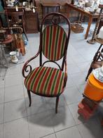 Thonet Stoel met gestreepte bekleding, Ophalen of Verzenden