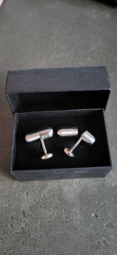 Capsule Manchetknopen - Zo Goed Als Nieuw, Sieraden, Tassen en Uiterlijk, Manchetknopen, Zo goed als nieuw, Zilver, Verzilverd