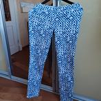 Vrolijke zomer broek, slank gesneden in blauw met wit.., Maat 38/40 (M), Blauw, K woman, Ophalen of Verzenden
