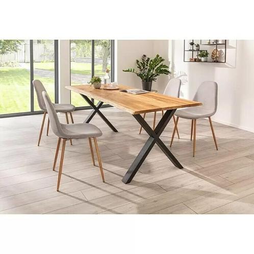 Eiken tafel recht of boomstam of visgraad. NIEUW, Huis en Inrichting, Tafels | Eettafels, Nieuw, Vijf personen of meer, Rechthoekig