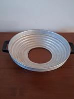 Pan inzet met zwarte handgrepen, Ophalen of Verzenden, Rvs