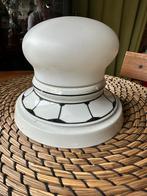 Antieke artdeco plafondlamp porselein 1920, Huis en Inrichting, Gebruikt, Wit, Rond, Artdeco