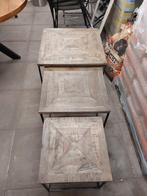 Salontafel set van 3, Huis en Inrichting, Tafels | Salontafels, Ophalen, Gebruikt, 50 tot 100 cm, Rond