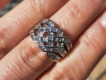 Vanoli - 925 zilveren design ring met witte topaas maat 16,5 beschikbaar voor biedingen