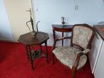 Te koop antieke stoel, tafel met accessoires, Ophalen