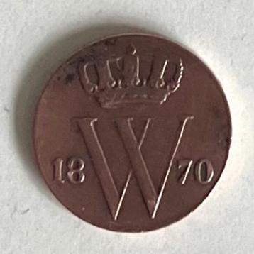 Halve cent Nederland 1870 beschikbaar voor biedingen