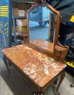 Antieke Kaptafel Lodewijk XV met Marmer, Antiek en Kunst, Ophalen of Verzenden