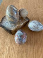 Mineralen eieren met Theelichthouder, Antiek en Kunst, Curiosa en Brocante, Ophalen of Verzenden