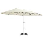 Parasol met aluminium paal 460x270 cm zandkleurig, Dba, Ophalen of Verzenden, Zweefparasol, Dbd