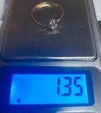 gouden ring diamant, Gebruikt, Ophalen of Verzenden, 17 tot 18, Dame