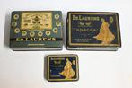 Ed Laurens blik verpakking 3 stiuks tanagra stella, Ophalen of Verzenden, Gebruikt, Tabaksdoos of Verpakking