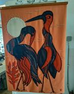 Geborduurd doek wandkleed doek flamingo's kunst vintage, Ophalen of Verzenden