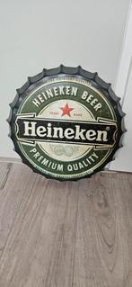 Heineken bier reclamebord bierdop 43cm, Verzamelen, Merken en Reclamevoorwerpen, Ophalen of Verzenden, Gebruikt, Reclamebord