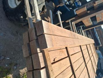 Partij 24 st hardhout palen balken 310 cm bezorgen mogelijk  beschikbaar voor biedingen