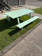 Nieuwe Aluminium picknicktafel 180cm staal tuinset mintgroen, Verzenden, Nieuw, Rechthoekig, Aluminium