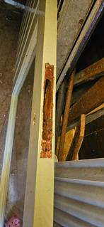 hardhouten buiten deur, Doe-het-zelf en Verbouw, Kozijnen en Schuifpuien, Gebruikt, Deurkozijn, 150 tot 225 cm, Hout