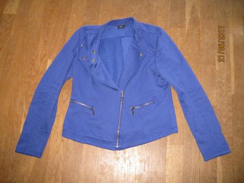 LIV blauw jasje maat 42 van joggingstof, Kleding | Dames, Jasjes, Kostuums en Pakken, Gedragen, Jasje, Maat 42/44 (L), Blauw, Ophalen of Verzenden