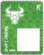 NFT crypto postzegel / stamp bull / stier GROEN, Ophalen of Verzenden, Nederland