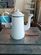Emaille witte koffiepot, Ophalen of Verzenden