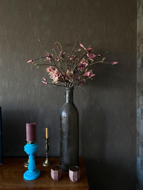 Magnolia takken in Mica vaas, Huis en Inrichting, Woonaccessoires | Vazen, Zo goed als nieuw, Overige kleuren, 75 cm of meer, Ophalen