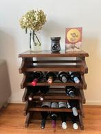 Vintage stapelbaar massief hout wijnrek +- 20 flessen, Huis en Inrichting, Woonaccessoires | Wijnrekken, Ophalen, 50 tot 75 cm