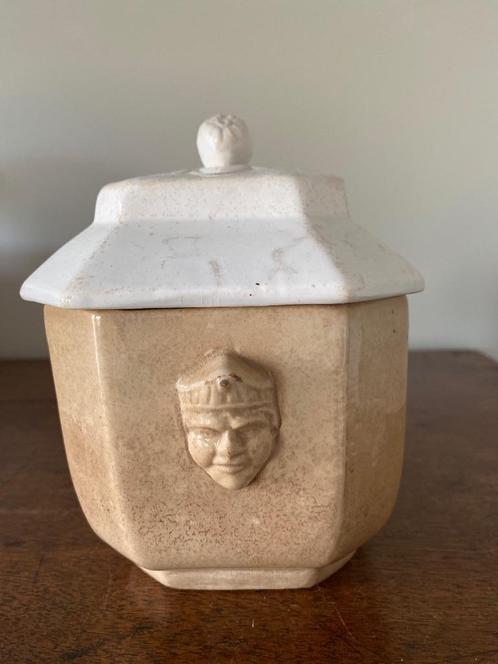 PRIJSVERLAGING:Zwaar beboterd Frans kandijpotje, suikerpotje, Antiek en Kunst, Curiosa en Brocante, Ophalen of Verzenden