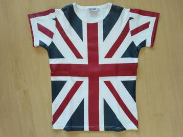T-shirt Engelse vlag maat S