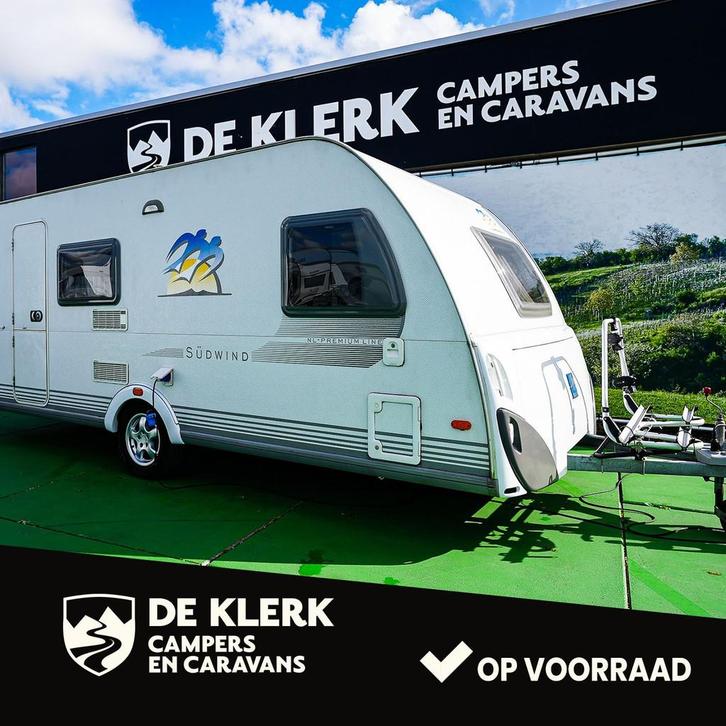 Knaus SUDWIND 500 FSD 250 (bj 2007), Caravans en Kamperen, Caravans, Bedrijf, 1000 - 1250 kg, Knaus, 7 tot 8 meter, Fietsenrek