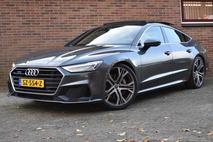 Audi A7 Sportback 55 TFSI quattro '18 LED Pano S Line Leder, Auto's, Audi, Bedrijf, Te koop, A7, 4x4, ABS, Achteruitrijcamera