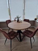 Mooie eikenhouten tafel met eventueel stoelen, Huis en Inrichting, Tafels | Eettafels, Ophalen, Gebruikt, Modern, Vier personen