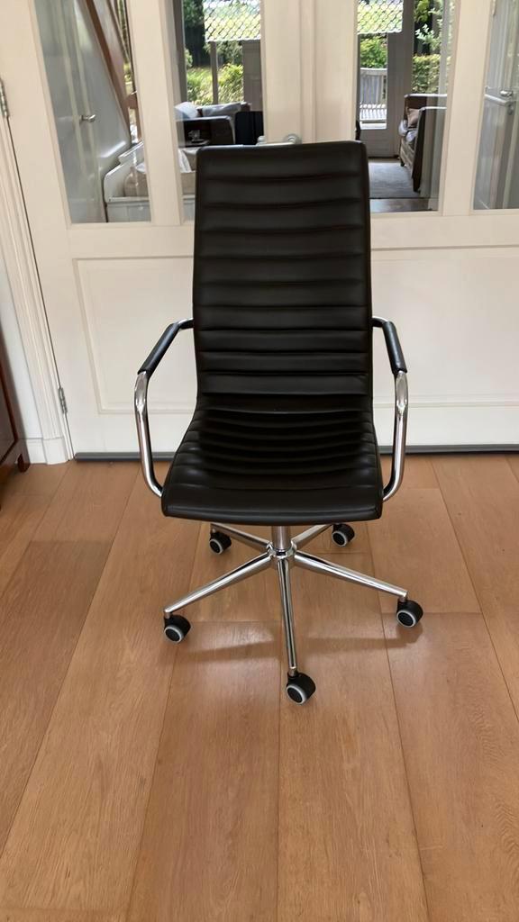 MIDJ ISTAR DP-A bruin was €700  leren Italiaanse bureaustoel, Huis en Inrichting, Bureaustoelen, Zo goed als nieuw, Bruin, Ophalen
