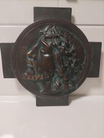 Antiek Frans bronzen reliëf ornament beschikbaar voor biedingen