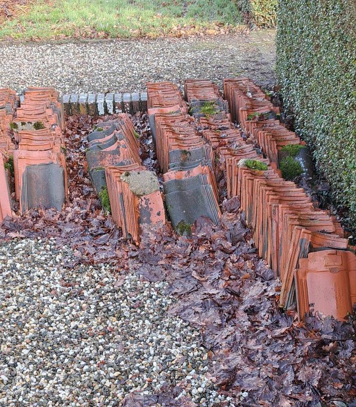 Dakpannen, Doe-het-zelf en Verbouw, Dakpannen en Dakbedekking, Gebruikt, Dakpannen, Steen of Klei, Rood, 15 m² of meer, Ophalen of Verzenden