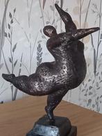PRACHTIG ZWAAR BRONZEN BEELD VAN DE ,, DANSENDE DAME ,, HET, Ophalen of Verzenden