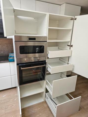 IKEA Metod/Vallstena 60x60x200 keukenkasten + magnetron/oven - afbeelding 3