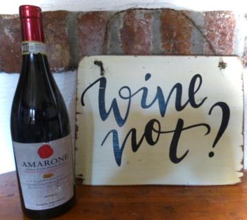 Houten bord Wine not? / wijn / proeverij / slijterij beschikbaar voor biedingen