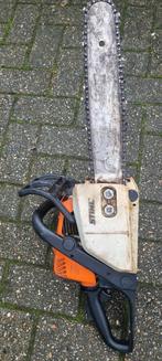 Stihl benzine motorzaag, Doe-het-zelf en Verbouw, Gereedschap | Zaagmachines, Gebruikt, 70 mm of meer, Kettingzaag, Ophalen of Verzenden